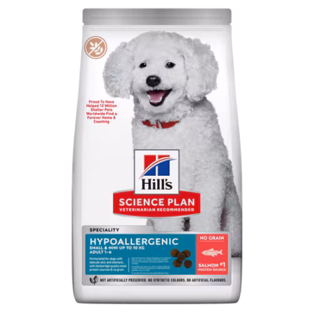 Hill's Canine Adult - Science Plan - Hypoallergenic - Small Mini - Salmon - voorkant verpakking