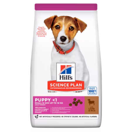 Hill's Canine Puppy - Science Plan - Small Mini - Lamb - voorkant verpakking