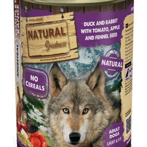 Natural Greatness - Dog - Wet - Complete - Duck And Rabbit With Tomat, Apple And Fenel - 12 X 400 Gr