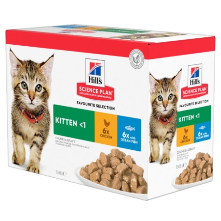 Hill's Feline Kitten - Sp - Multipack Chicken & Fish - 12 X 85 Gr