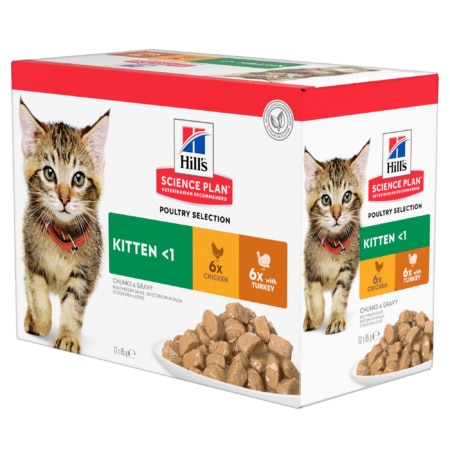 Hill's Feline Kitten - Sp - Multipack Chicken & Turkey - 12 X 85 Gr